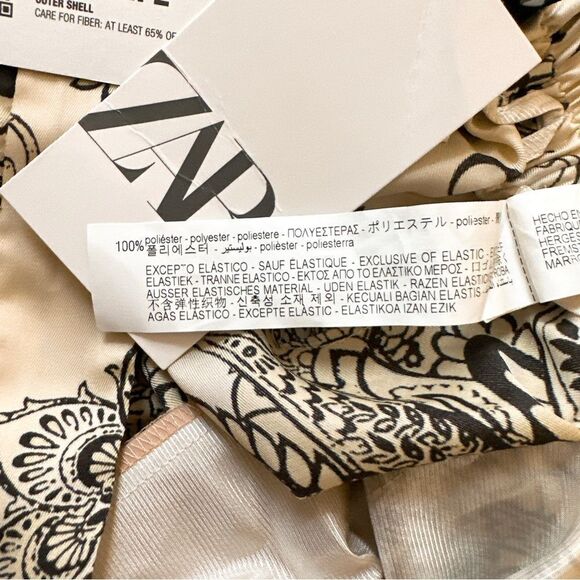 ZARA Multicolored Printed Wide Leg Pants NWT - Picture 14 of 14